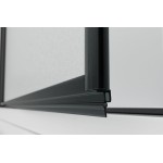 ALFA LINE II Black 100 Grape Sprchové dveře jednokřídlé s pevnými stěnami v rovině