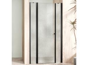 ALFA LINE II Black 100 Grape Sprchové dveře jednokřídlé s pevnými stěnami v rovině