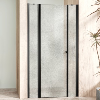 ALFA LINE II Black 100 Grape Sprchové dveře jednokřídlé s pevnými stěnami v rovině