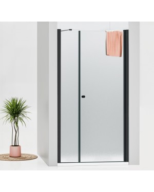 ALFA-V LINE Black 90 Grape Sprchové dveře jednokřídlé s pevnou stěnou v rovině (65+30)