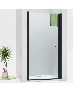 ALFA Black 80 Čiré Sprchové dveře do niky jednokřídlé černé
