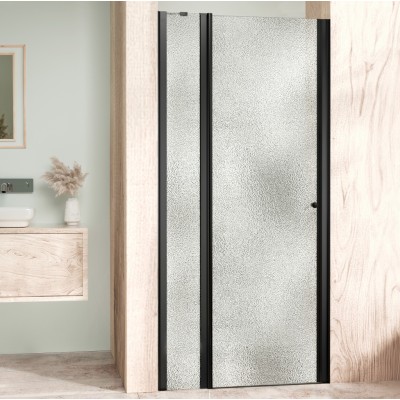 ALFA LINE Black 110 Grape Sprchové dveře jednokřídlé s pevnou stěnou v rovině (80+30)