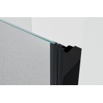 ALFA LINE Black 140 Grape Sprchové dveře jednokřídlé s pevnou stěnou v rovině (80+60)