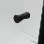 ALFA COMBI 80x80 Black/Čiré Čtvercová sprchová zástěna