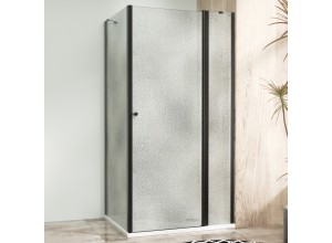 Sprchová zástěna 120x80, obdélníková, grape, černá (85+40/80) - ALFA LINE COMBI