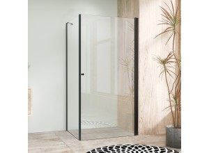 ALFA COMBI 90x80 Black/Čiré Obdélníková sprchová zástěna