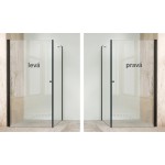 ALFA COMBI 90x80 Black/Čiré Obdélníková sprchová zástěna