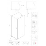 ALFA COMBI 100x70 Chrom/Grape Obdélníková sprchová zástěna