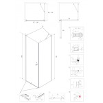 ALFA COMBI 100x90 Chrom/Grape Obdélníková sprchová zástěna