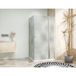 Sprchová zástěna 140x90, obdélníková, grape, chrom (105+40/90) - ALFA LINE COMBI