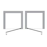 ALFA Chrom 105 Grape Sprchové dveře do niky jednokřídlé