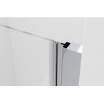 ALFA LINE Chrom 80 Čiré Sprchové dveře jednokřídlé s pevnou stěnou v rovině (60+20)