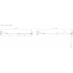 ALFA-V LINE Chrom 125 Čiré Sprchové dveře jednokřídlé s pevnou stěnou v rovině (60+70)