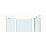 ALFA LINE II Chrom 95 Grape Sprchové dveře jednokřídlé s pevnými stěnami v rovině