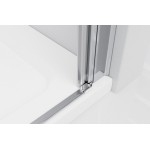 ALFA LINE Chrom 90 Grape Sprchové dveře jednokřídlé s pevnou stěnou v rovině (60+30)