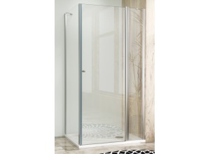 Sprchová zástěna 80x80, čtvercová, čirá, chrom (65+20/80) - ALFA LINE COMBI