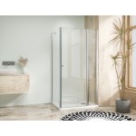 Sprchová zástěna 90x80, obdélníková, čirá, chrom (65+30/80) - ALFA LINE COMBI