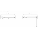 ALFA-V LINE Chrom 80 Grape Sprchové dveře jednokřídlé s pevnou stěnou v rovině (65+20)