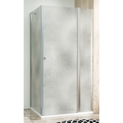 Sprchová zástěna 80x80, čtvercová, grape, chrom (65+20/80) - ALFA LINE COMBI