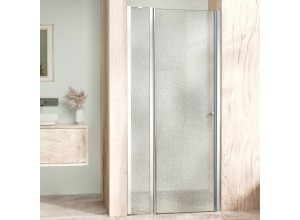 ALFA LINE Chrom 115 Grape Sprchové dveře jednokřídlé s pevnou stěnou v rovině (65+50)