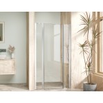 ALFA LINE II Chrom 125 Čiré Sprchové dveře jednokřídlé s pevnými stěnami v rovině