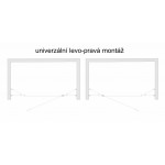 ALFA LINE II Chrom 125 Čiré Sprchové dveře jednokřídlé s pevnými stěnami v rovině