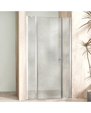 ALFA LINE II Chrom 125 Grape Sprchové dveře jednokřídlé s pevnými stěnami v rovině