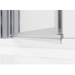 ALFA LINE II Chrom 110 Čiré Sprchové dveře jednokřídlé s pevnými stěnami v rovině