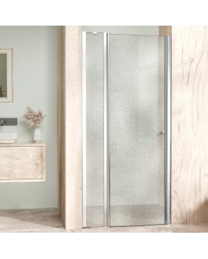 ALFA LINE Chrom 125 Grape Sprchové dveře jednokřídlé s pevnou stěnou v rovině (75+50)