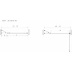 ALFA-V LINE Chrom 130 Grape Sprchové dveře jednokřídlé s pevnou stěnou v rovině (75+60)