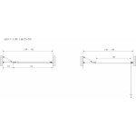 ALFA-V LINE Chrom 140 Grape Sprchové dveře jednokřídlé s pevnou stěnou v rovině (75+70)