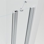 ALFA LINE II Chrom 115 Čiré Sprchové dveře jednokřídlé s pevnými stěnami v rovině