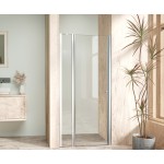 ALFA LINE Chrom 110 Čiré Sprchové dveře jednokřídlé s pevnou stěnou v rovině (80+30)