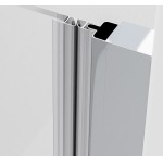 ALFA-V LINE COMBI Chrom 120x90 Čiré Sprchový kout s pevnou stěnou v rovině (80+40/90)
