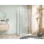 ALFA-V LINE COMBI Chrom 120x90 Čiré Sprchový kout s pevnou stěnou v rovině (80+40/90)