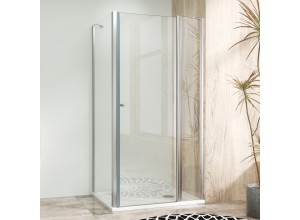 ALFA-V LINE COMBI Chrom 120x90 Čiré Sprchový kout s pevnou stěnou v rovině (80+40/90)