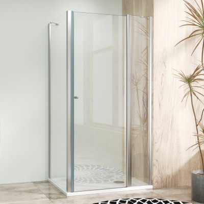 ALFA-V LINE COMBI Chrom 120x90 Čiré Sprchový kout s pevnou stěnou v rovině (80+40/90)