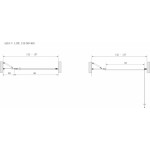 ALFA-V LINE Chrom 135 Čiré Sprchové dveře jednokřídlé s pevnou stěnou v rovině (80+60)