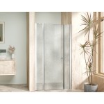 ALFA LINE II Chrom 115 Grape Sprchové dveře jednokřídlé s pevnými stěnami v rovině