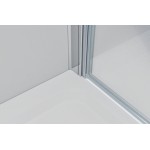 ALFA LINE II Chrom 115 Grape Sprchové dveře jednokřídlé s pevnými stěnami v rovině