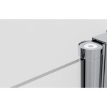 Sprchová zástěna 120x80, obdélníková, čirá, chrom (85+40/80) - ALFA LINE COMBI