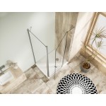 ALFA-V LINE COMBI Chrom 120x90 Čiré Sprchový kout s pevnou stěnou v rovině (90+30/90)