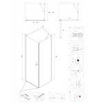 ALFA COMBI 90x100 Chrom/Čiré Obdélníková sprchová zástěna