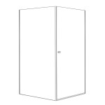 ALFA COMBI 90x70 Chrom/Grape Obdélníková sprchová zástěna