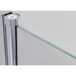 Sprchová zástěna 130x90, obdélníková, grape, chrom (95+40/90) - ALFA LINE COMBI