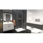 ALFA COMBI 65 x 90 cm Clear Well Luxusní sprchová zástěna