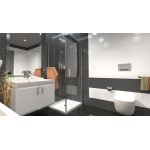 ALFA COMBI 75 x 80 cm Clear Well Luxusní sprchová zástěna