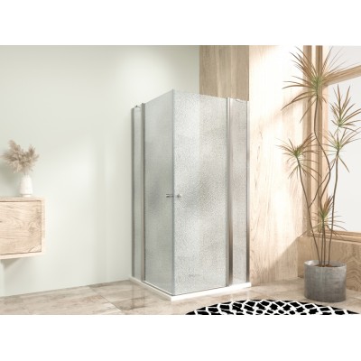 Sprchová zástěna 120x100, obdélníková, grape, chrom (85+40/65+40) - ALFA LINE DUE