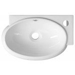 RIBERA keramické umývátko rohové 43x28,5 cm, otvor pro baterii vpravo, bílá