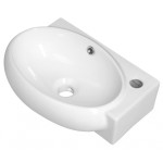 RIBERA keramické umývátko rohové 43x28,5 cm, otvor pro baterii vpravo, bílá